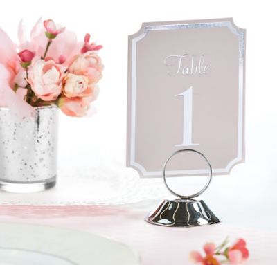 place card number holder silver partycity