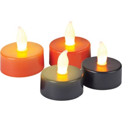 halloween tea lights led 4ct decorations