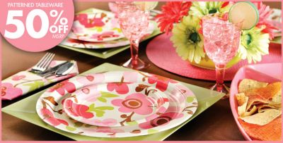 Linen Floral Party Supplies - Party City