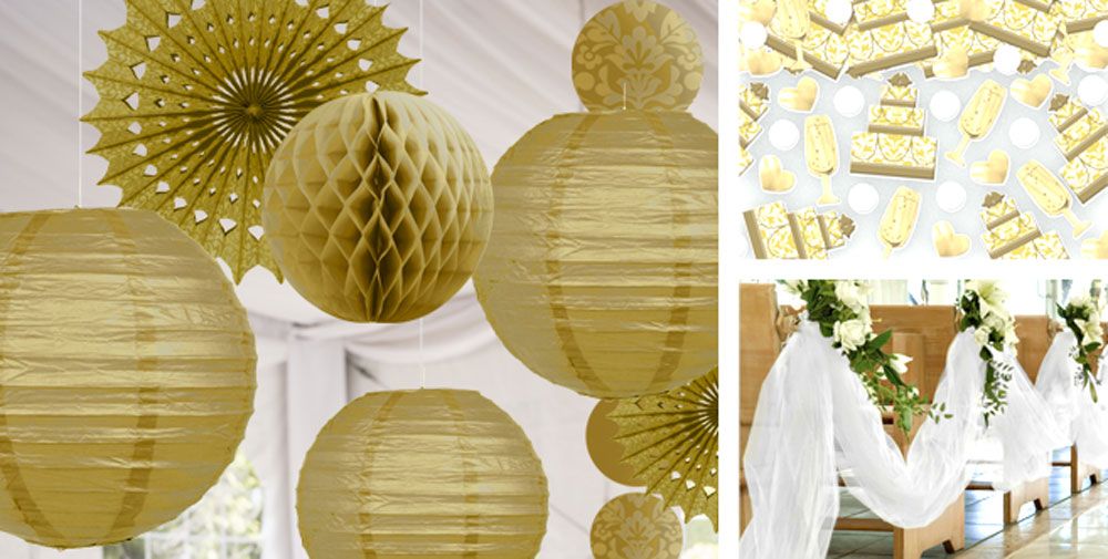 Gold Wedding Decorations Party City