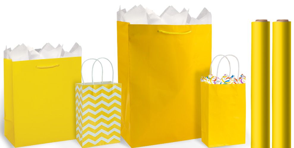 Yellow Gift Bags & Gift Wrap Party City