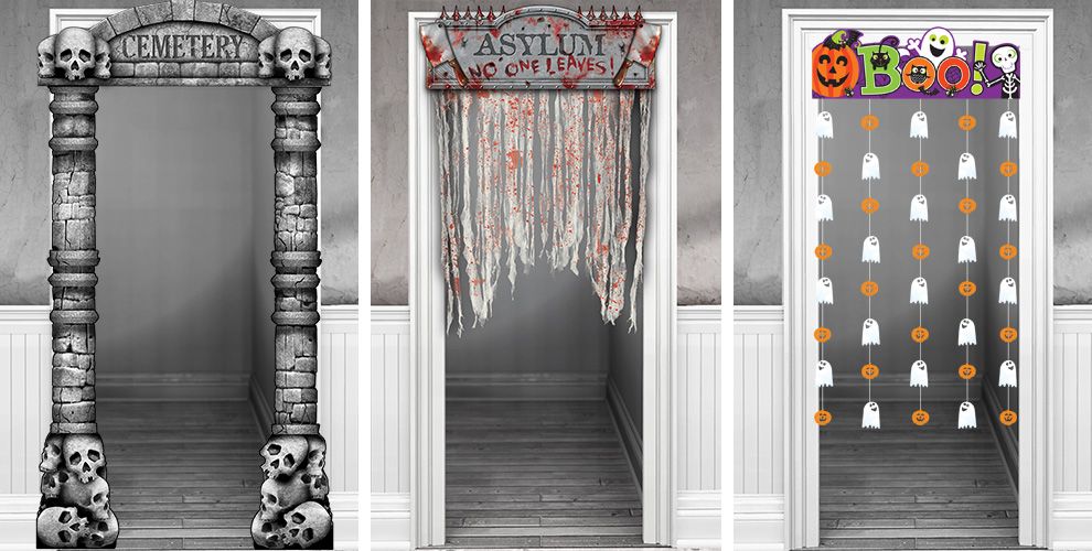 Halloween Door Decorations Halloween Door Curtains Party City