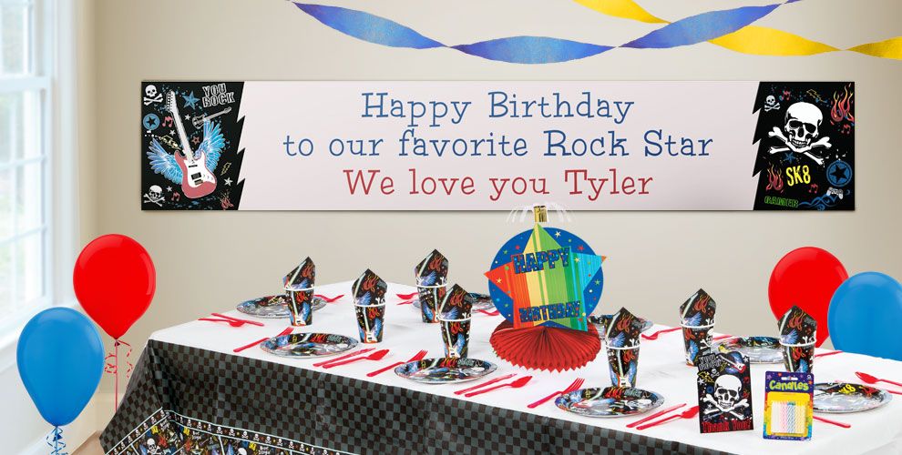 Party City Birthday Banner
 Custom Party Rock Birthday Banners Party City