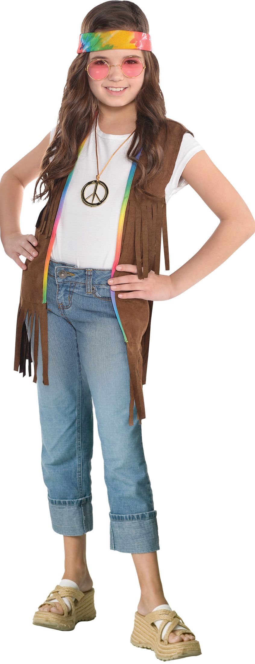 Create Your Own Girls' Hippie Costume Accessories Party City