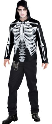 Men's Black & Bone Skeleton Costume Accessories - Party City