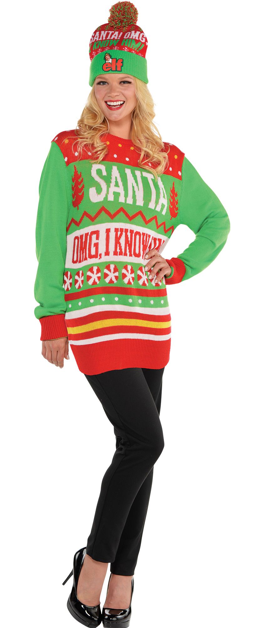 Womens Ugly Christmas Sweater Costume Accessories Party City 