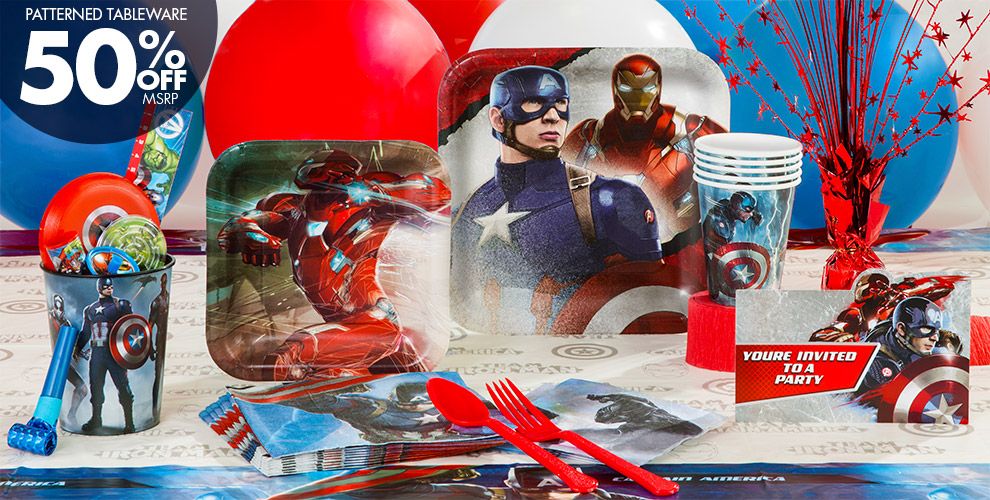 Captain America Civil War Party Supplies Party City