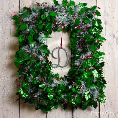 Tinsel Garland Wreath DIY Party City