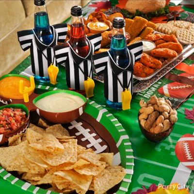 football table tailgate game idea snack themed fiesta theme decorations supplies tableware gametime snacking fun makes team partycity birthday sports