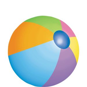 Beach Ball Cutout 8in - Party City