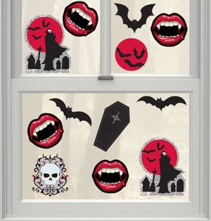 Vampire Cling Decals 12ct - Party City