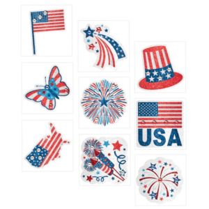 Patriotic American Flag Body Jewelry 9ct - Party City