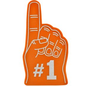 Orange #1 Foam Finger 9in x 16 3/4in - Party City