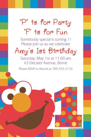 Elmo Birthday Party Invitations Personalized 6