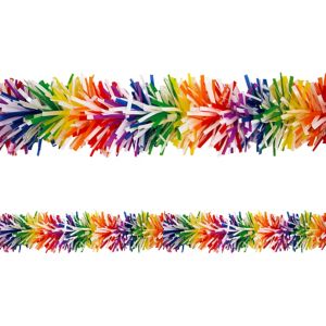 Rainbow Tinsel Garland 4in x 25ft - Party City