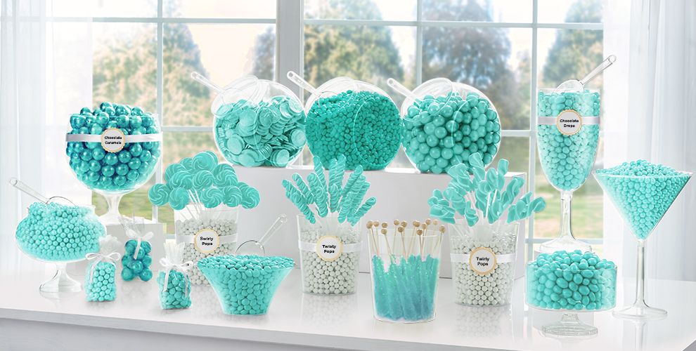 Robin's Egg Blue Candy Buffet Supplies - Robin's Egg Blue ...