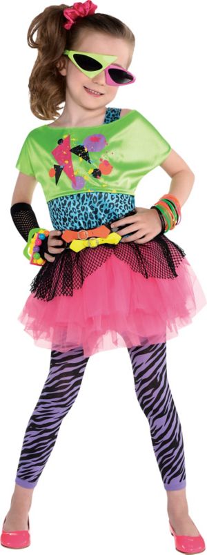 Little Girls Totally Awesome 80s Costume - Party City