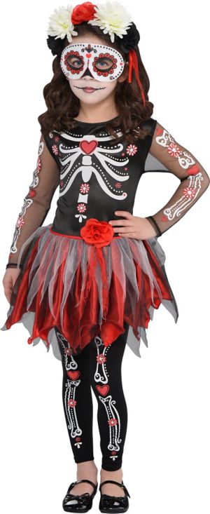 Little Girls Day of the Dead Costume - Party City