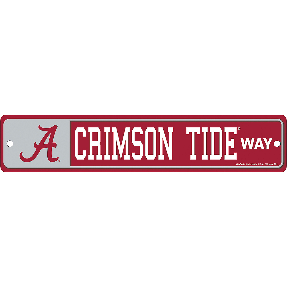 WinCraft NCAA University Alabama Crimson Tide 4 x 19 Plastic Street Sign