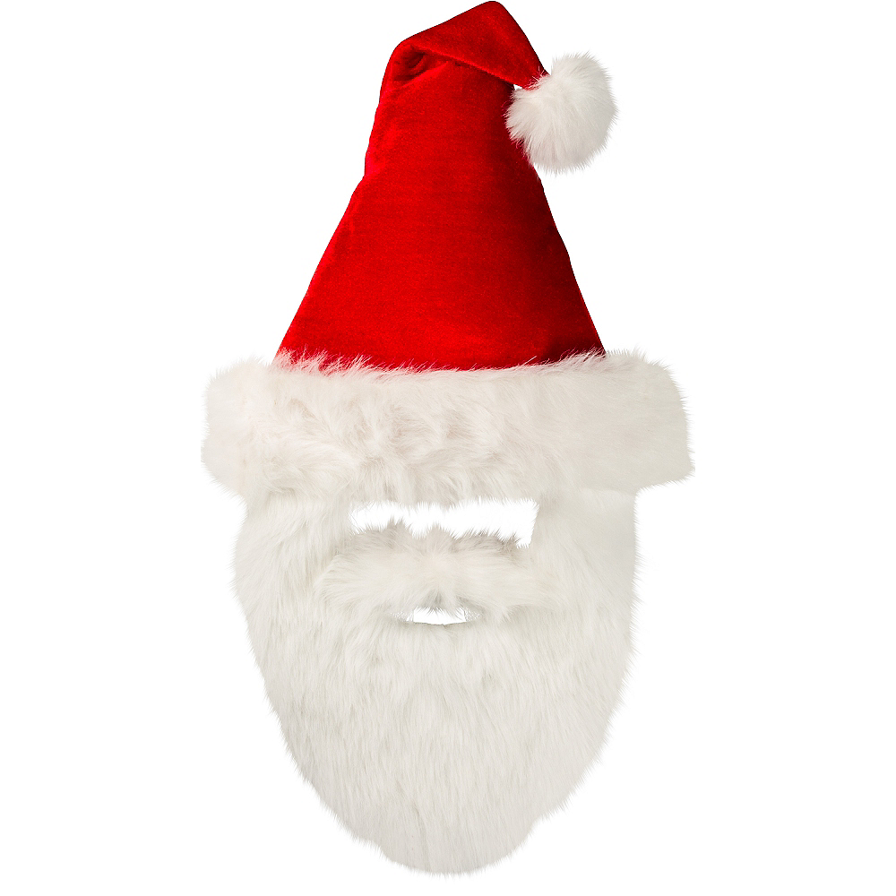 Adult Santa Hat With Beard Party City