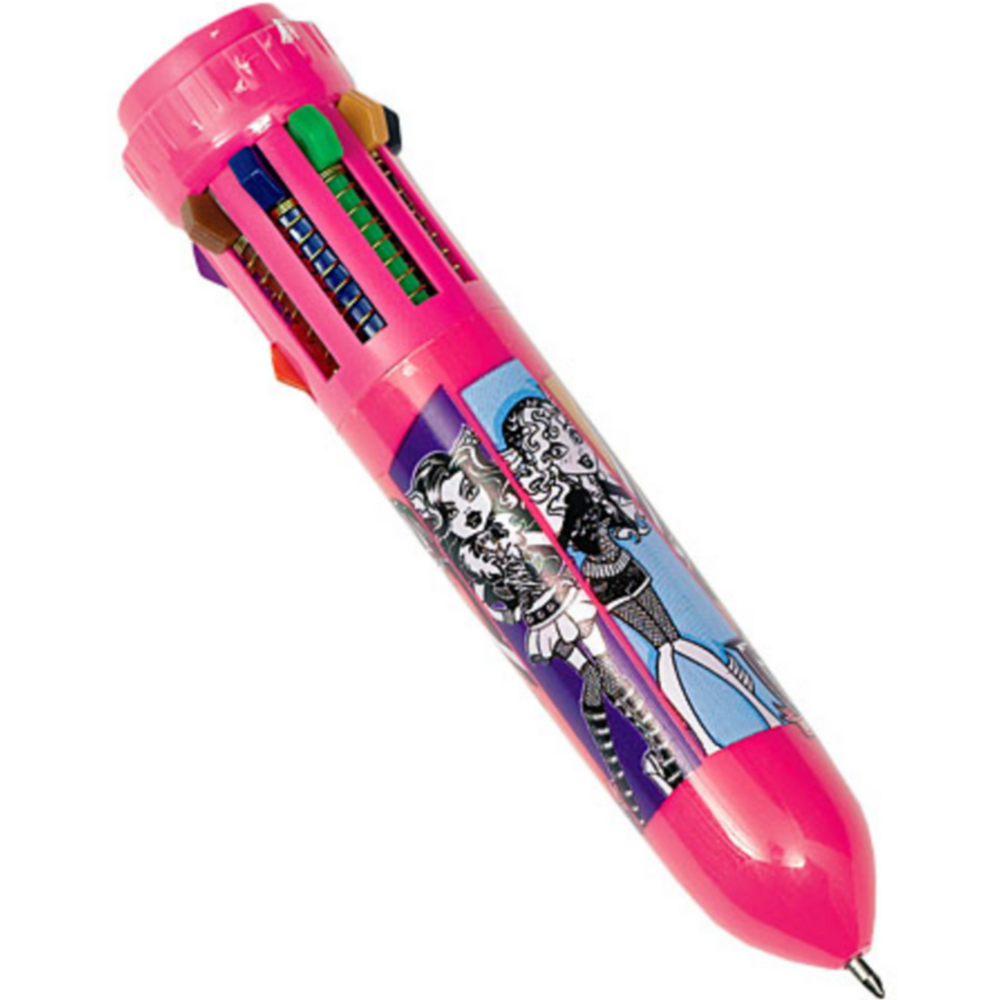 Pen only. Monster High 10 Color Pen. Многоцветная ручка. Разноцветные ручки. Ручка с разноцветными пастами.