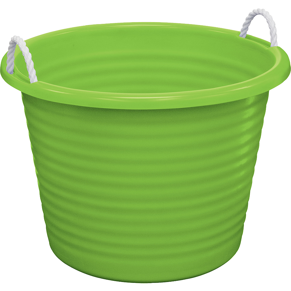 Kiwi Green Plastic Tub with Rope Handles 22in x 16in