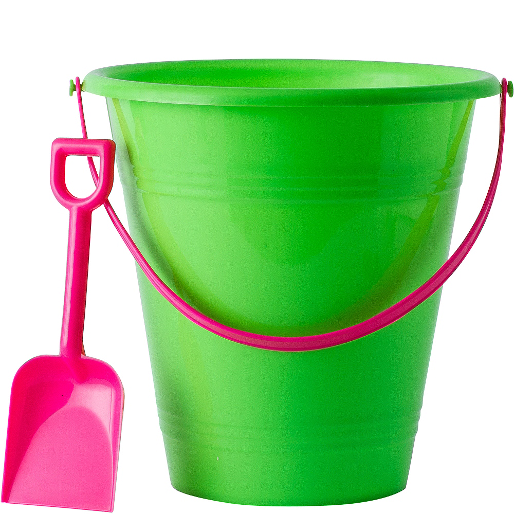 Kiwi Green Pail with Shovel 8 3/4in | Party City