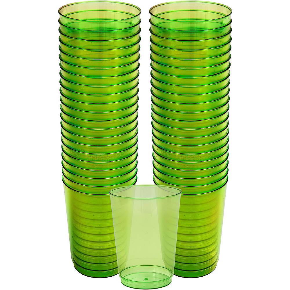 Big Party Pack Kiwi Green Plastic Cups 72ct 10oz Party City