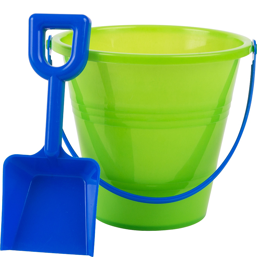 Green Beach Pail 5in with Shovel | Party City