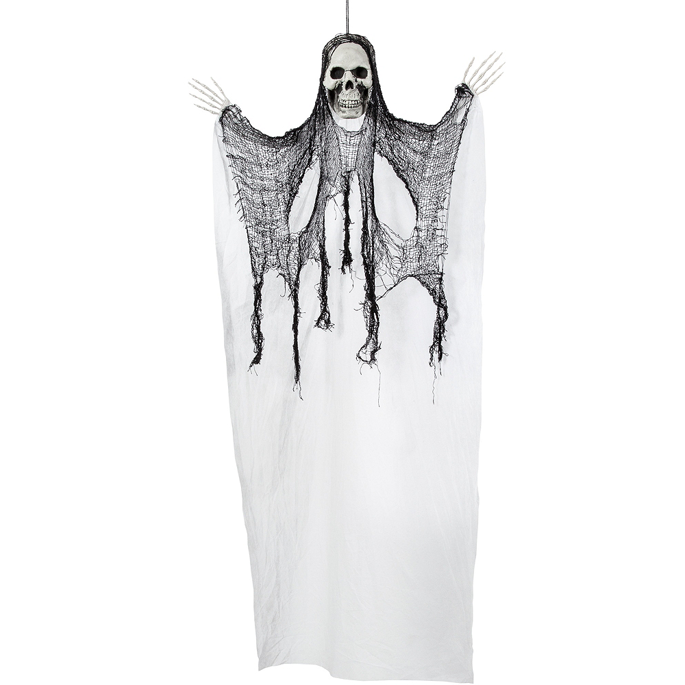Hanging White Grim Reaper 28in x 4ft | Party City