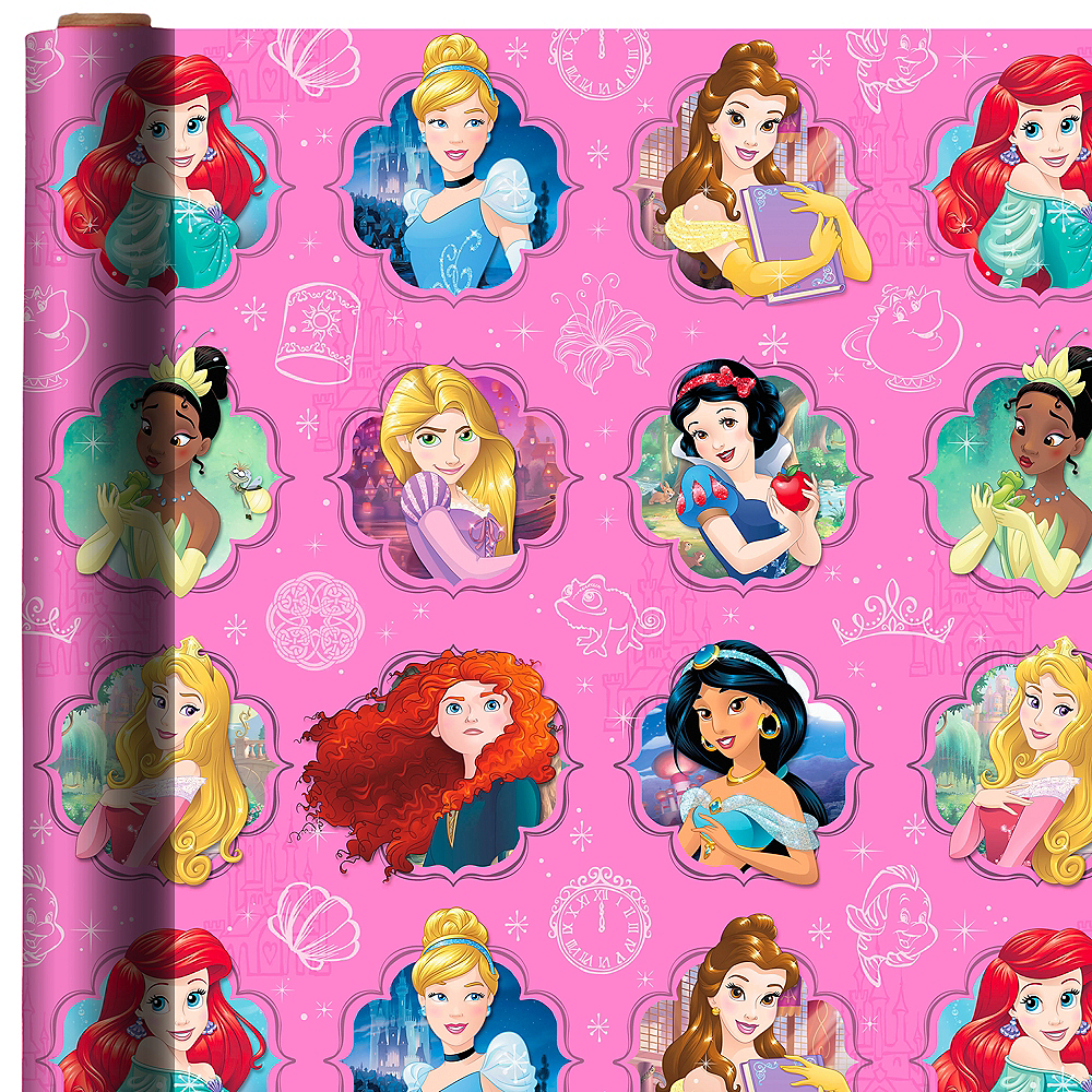 Pink Disney Princess Gift Wrap 8ft Party City