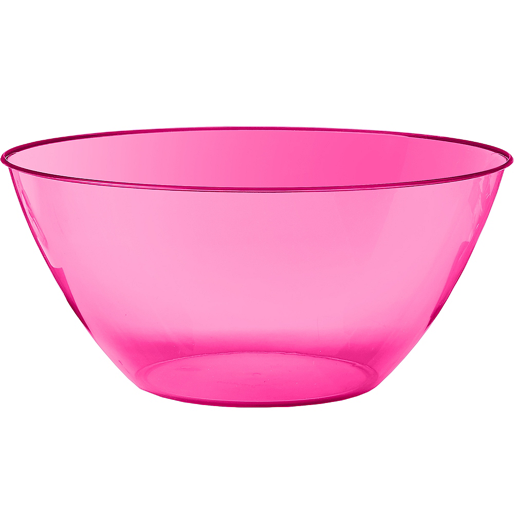 Large Bright Pink Plastic Bowl 5qt Party City