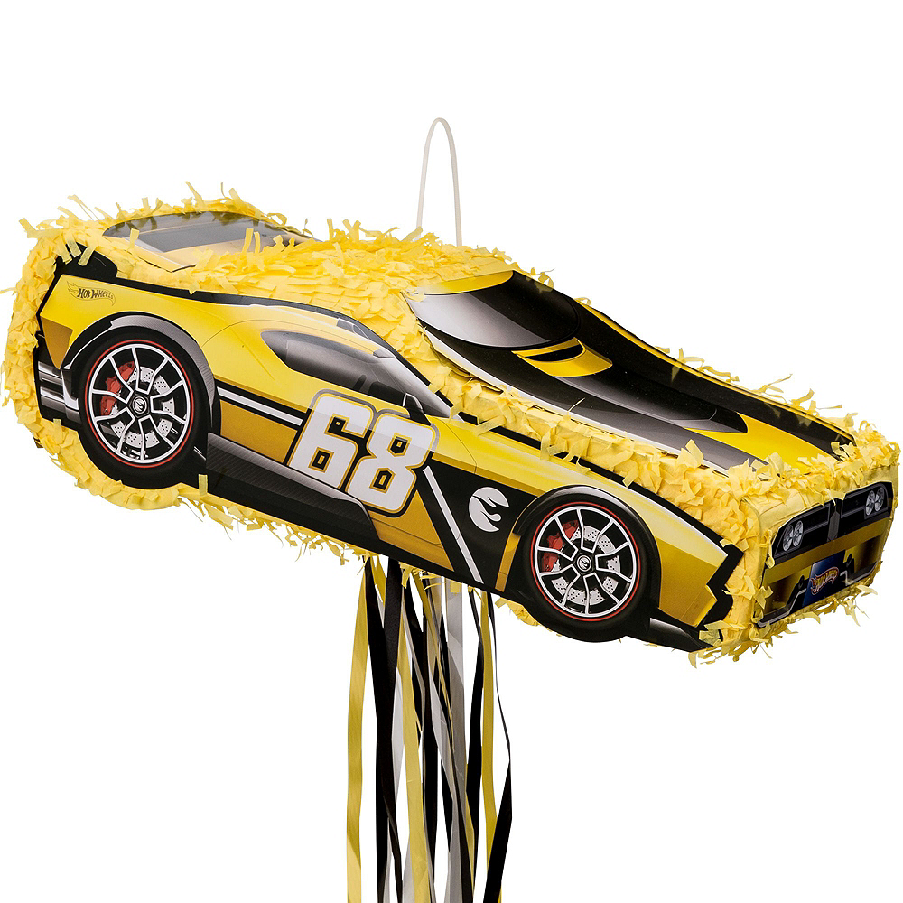 Yellow Race Car Pinata Kit - Hot Wheels.