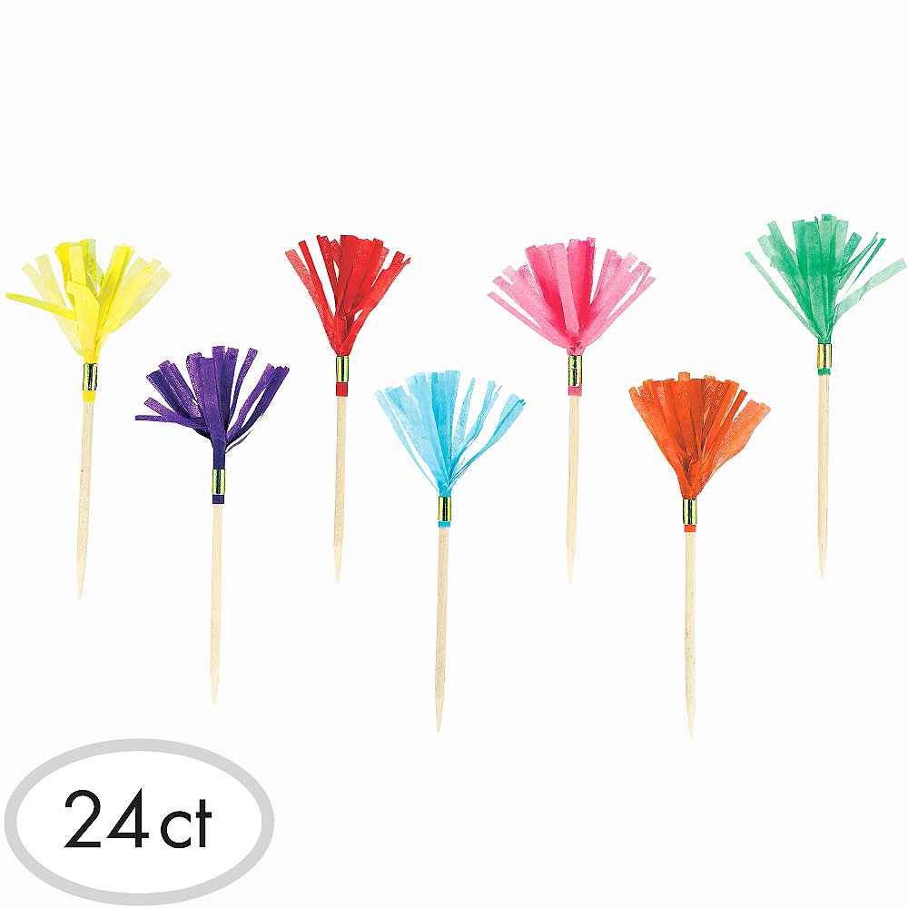 Bright Fringe Party Picks 24ct | Party City