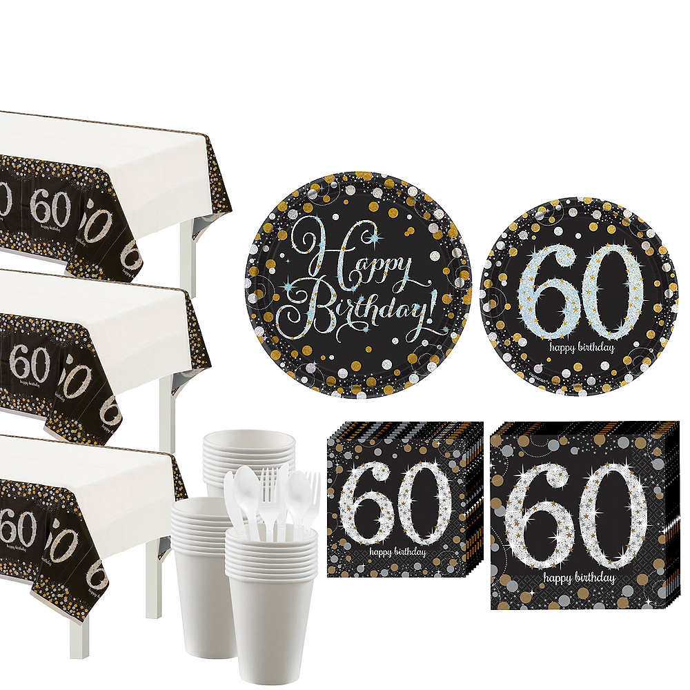 Sparkling Celebration 60th Birthday Party Kit for 32 ...