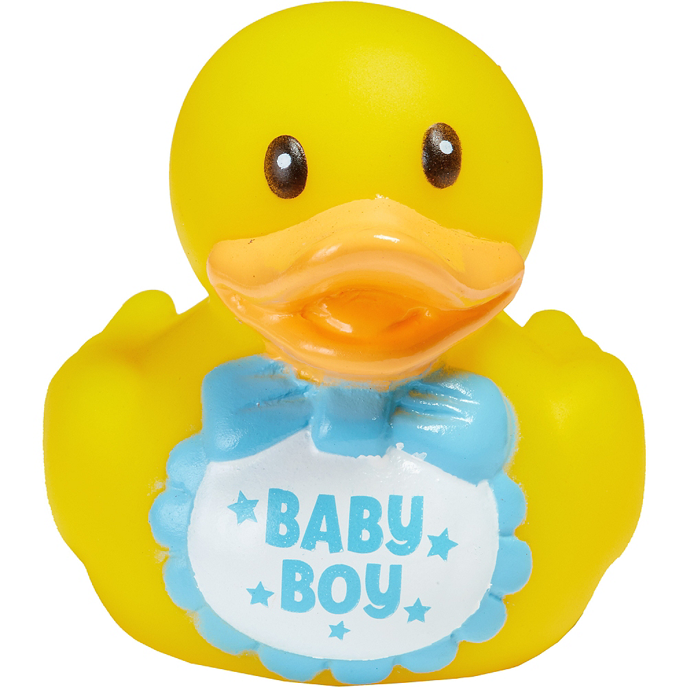 Blue Boys Baby Shower Rubber Ducks 3ct