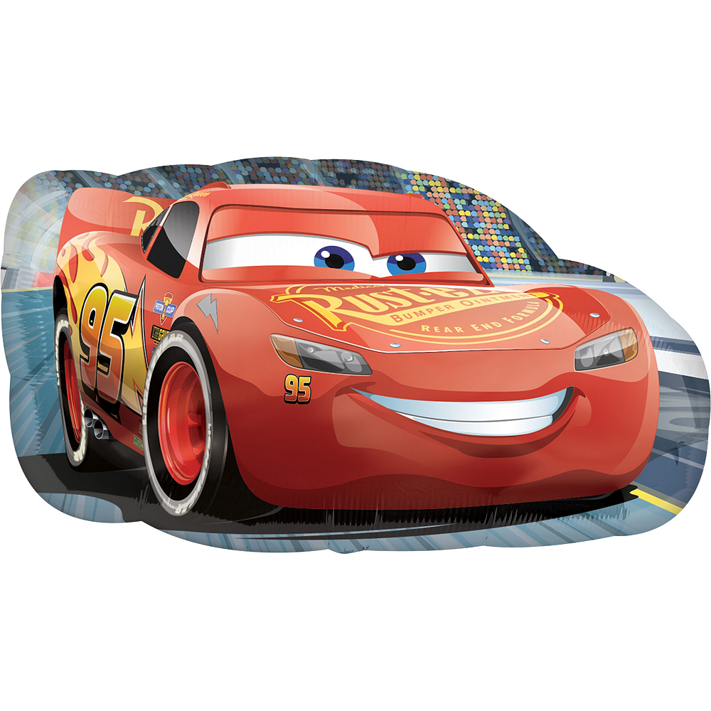 giant lightning mcqueen balloon 30in x 17in  cars  party