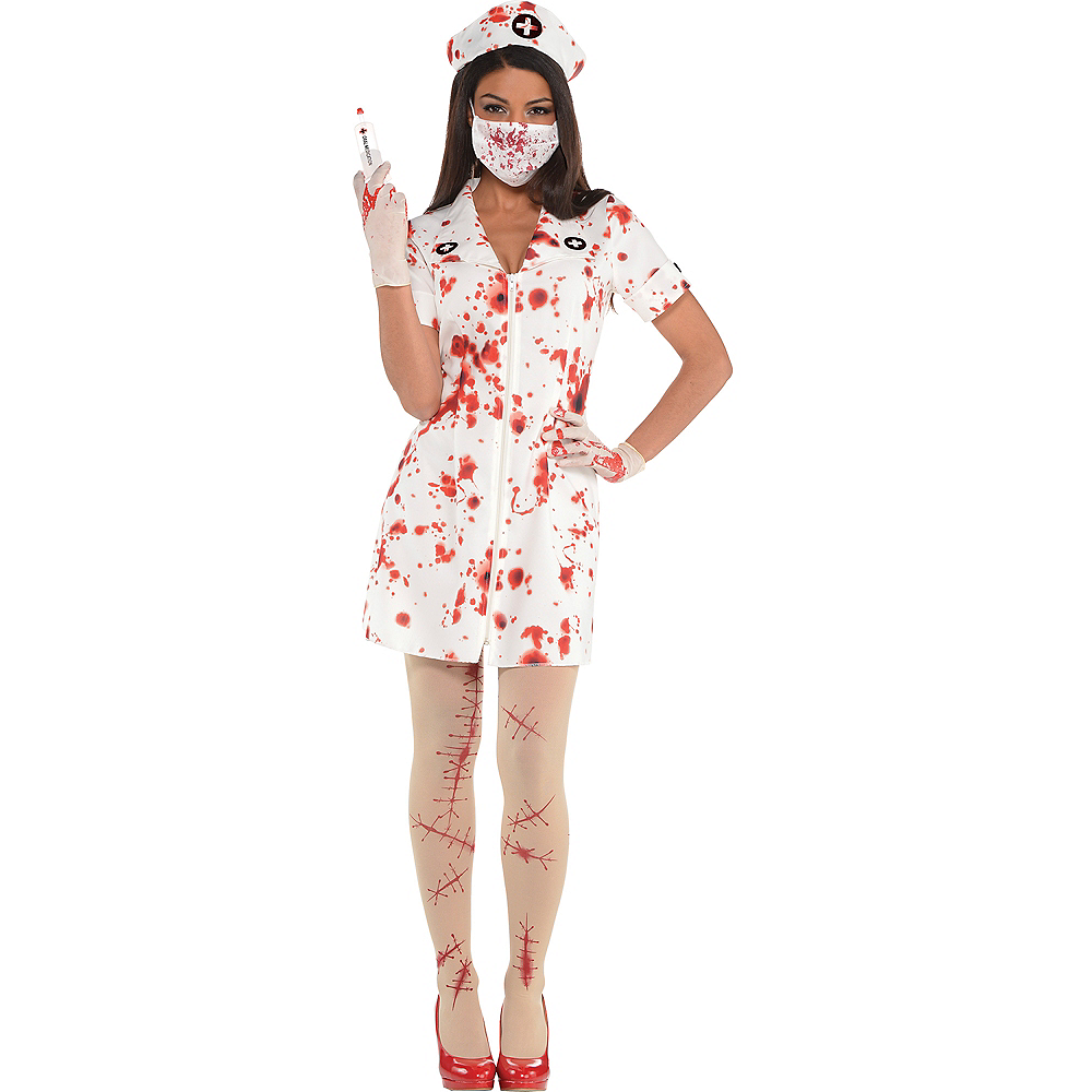 Adult Bloody Nurse Costume Accessory Kit Image #1. 
