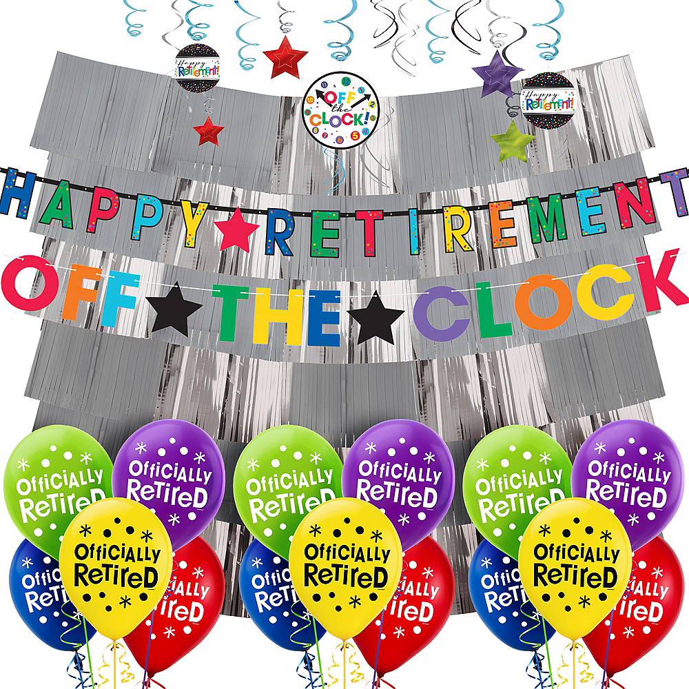 Happy Retirement Celebration Decorating Kit with Balloons | Party City ...