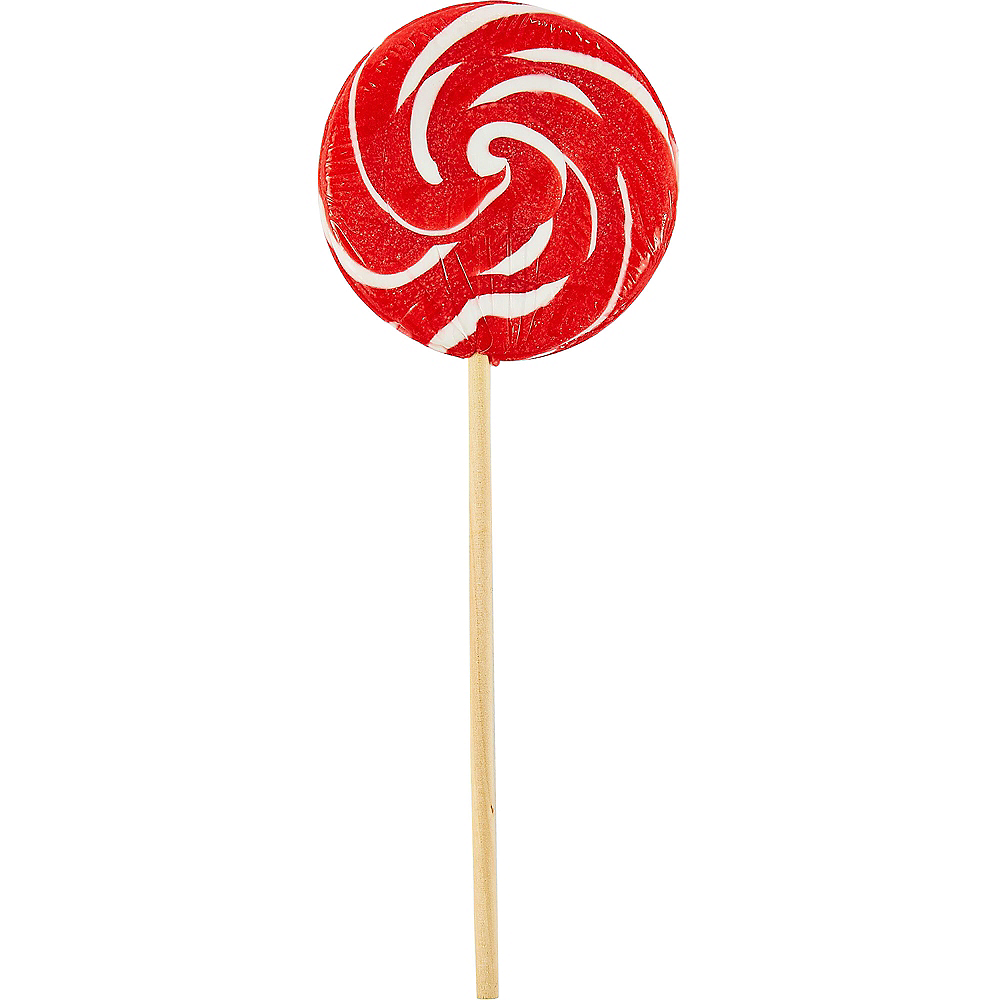 Large Red Swirly Lollipops 6ct | Party City