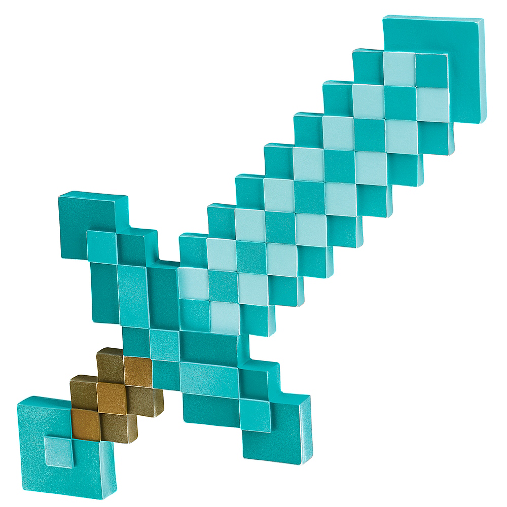 Minecraft Diamond Sword 10in x 20 1/4in Party City Download this diamond, s...