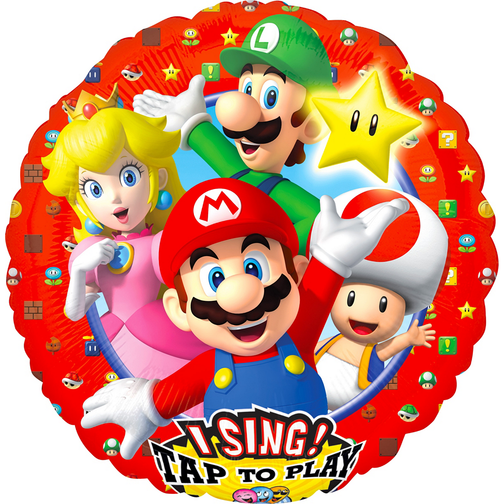 Age Customizable Super Mario Party Supplies Bundle Balloons Super