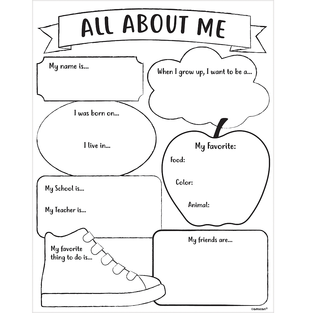 all about me reception homework