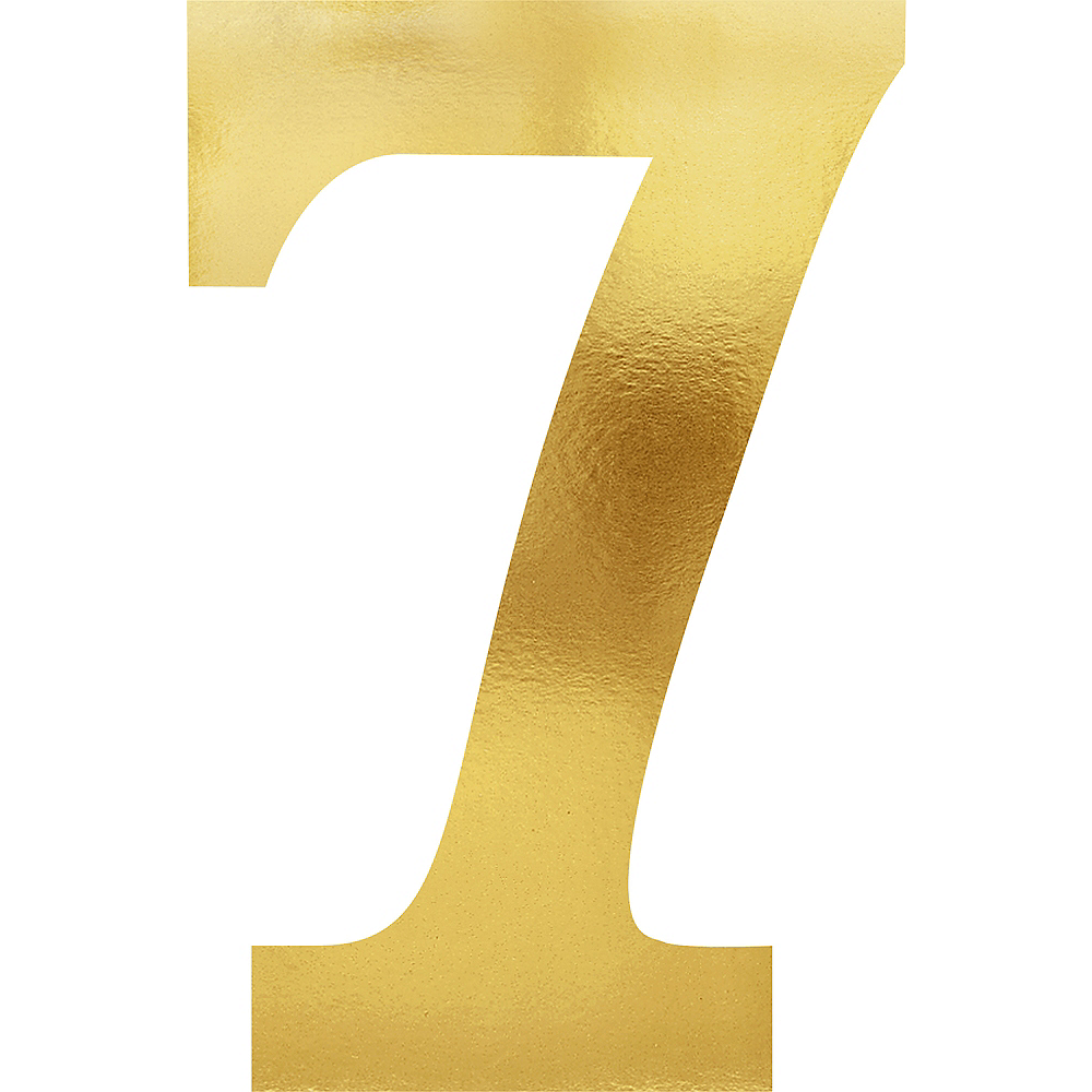 Metallic Gold Number 7 Cutouts 6ct | Party City