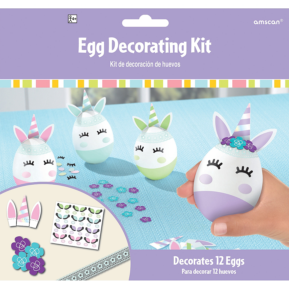 Unicorn Easter Egg Decorating Kit 12ct | Party City