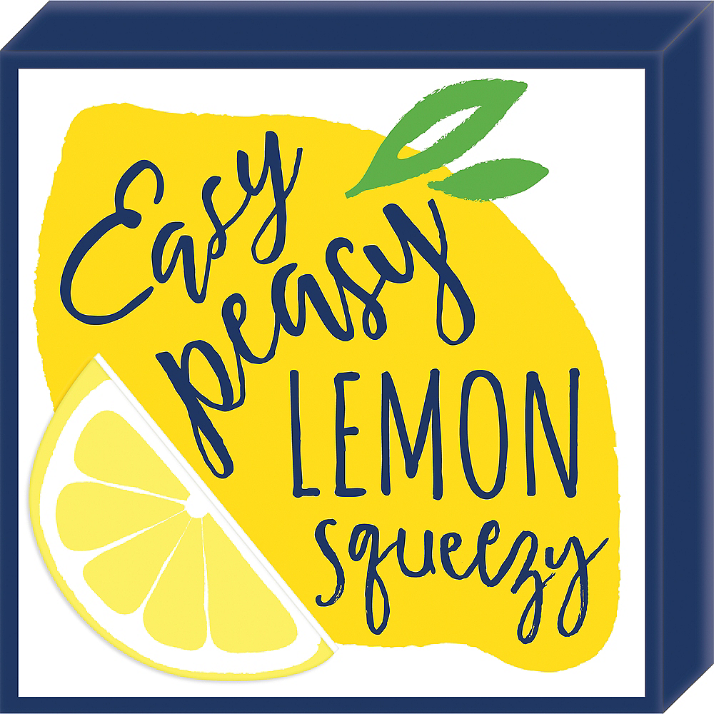 Easy Peasy Lemon Squeezy Block Sign 6 1/2in x 6 1/2in ...