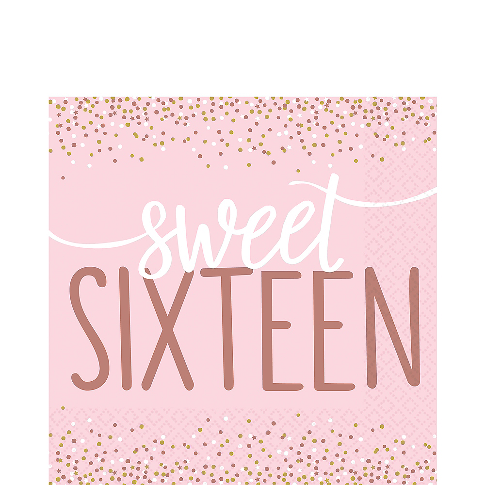 Beste Rose Gold & Pink Sweet 16 Lunch Napkins 16ct | Party City Canada GY-14