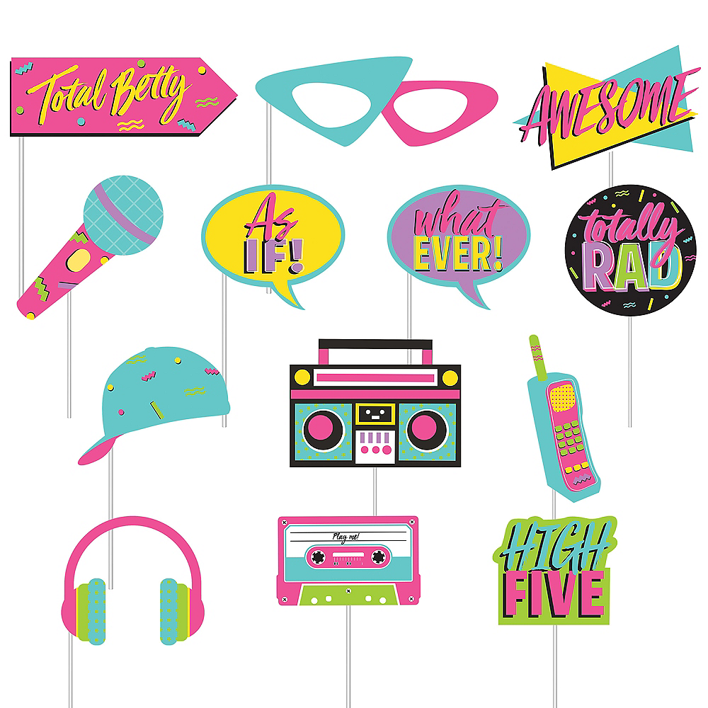 Eighties Clipart Collection 80s Photo Booth Props Printable Free