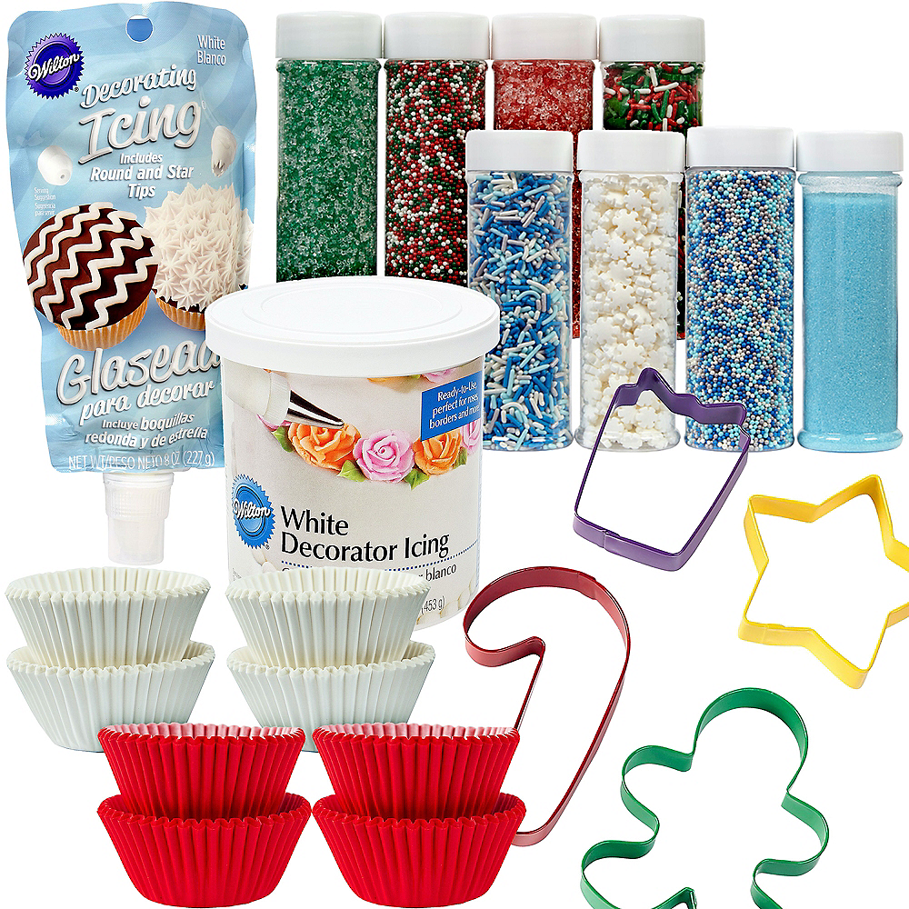 Essential Holiday Cookie Cupcake Decorating Kit Party City