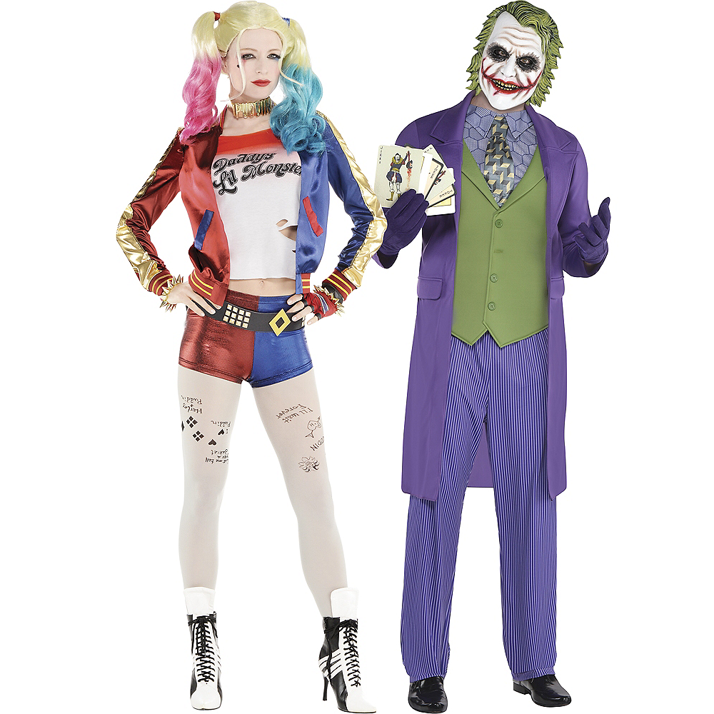 Nav Item for Adult Property of Joker Harley Quinn & Joker Couples Costu...
